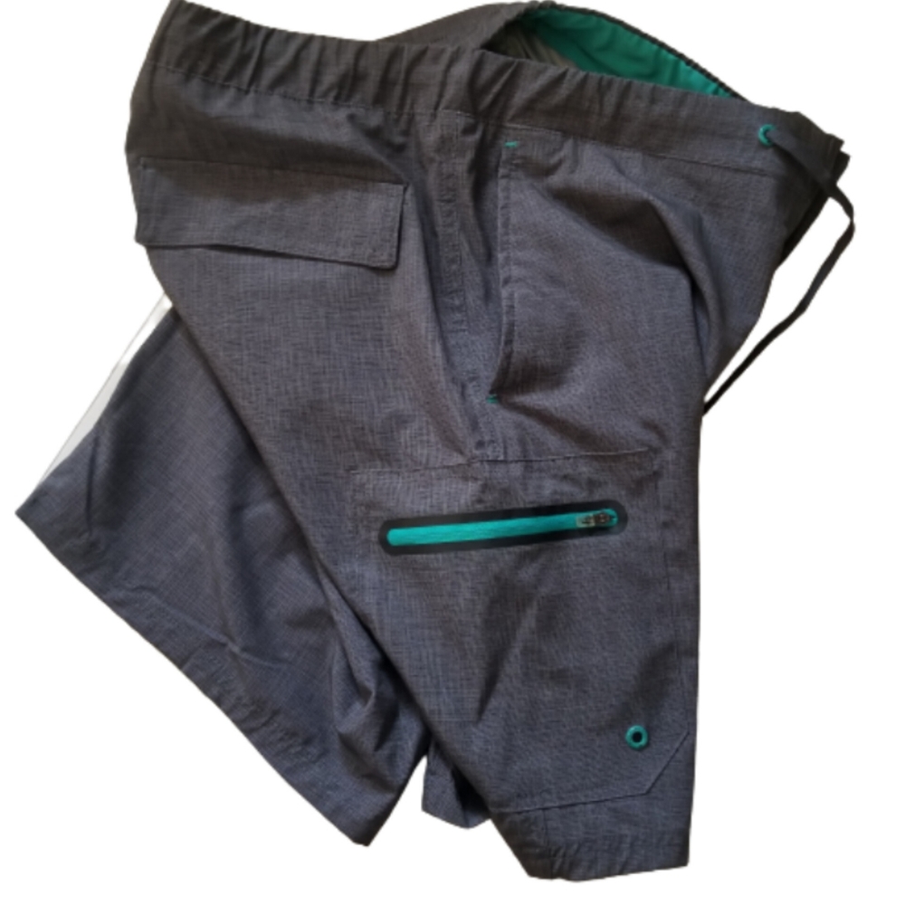 ZeroXposur Mens Swim Trunks Medium Lined Board Shorts Stretch Gray Pockets